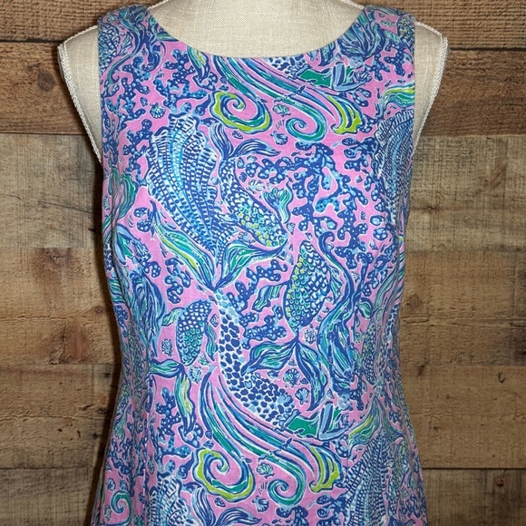 NWT Lilly Pulitzer Maurina Linen Shift Dress in Lilac Rose We Mermaid It size 4 - Picture 6 of 14